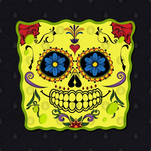 Spongebob Squarepants Sugar Skull by karutees